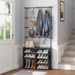 MAGINELS Entryway Shoe Rack with Coat Rack Set