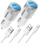 SNGOAM Fast Car Charger Kit 2 Pack Apple MFi Certified